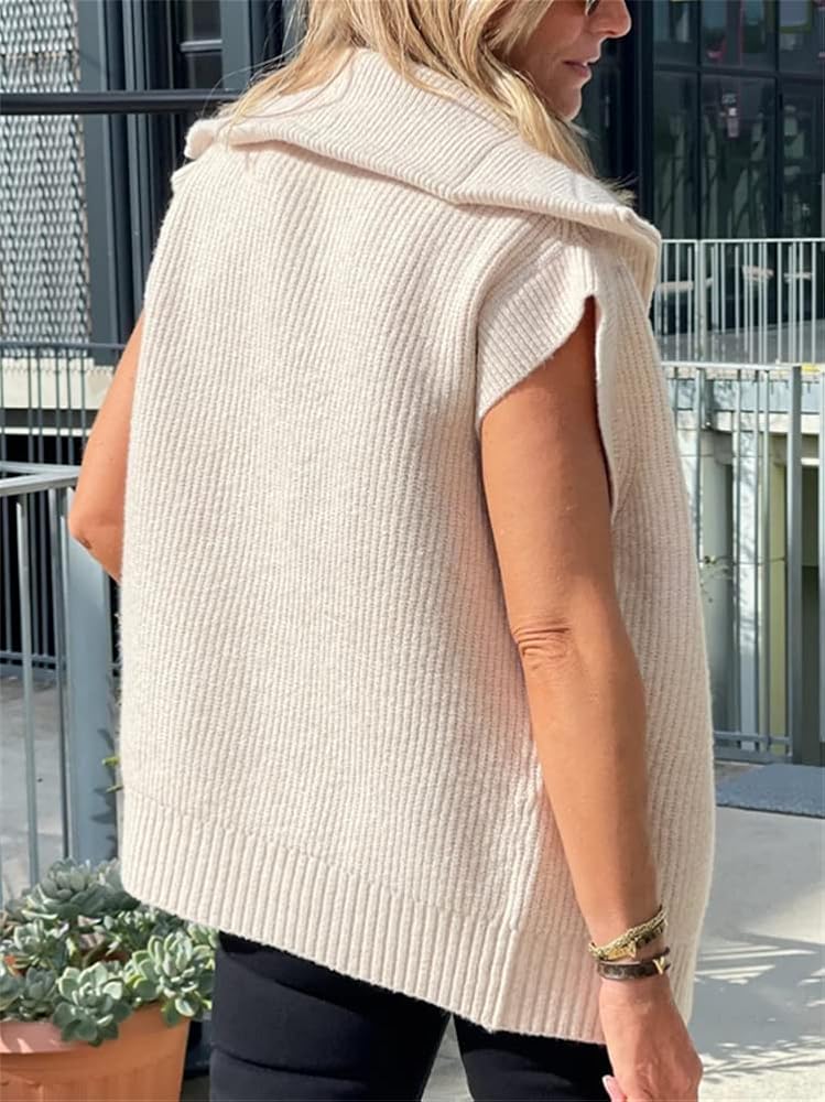 トップス ROTOL 23ss KNIT VEST Brixton Sleeveless Button Down Knit Vest White – Miss Match